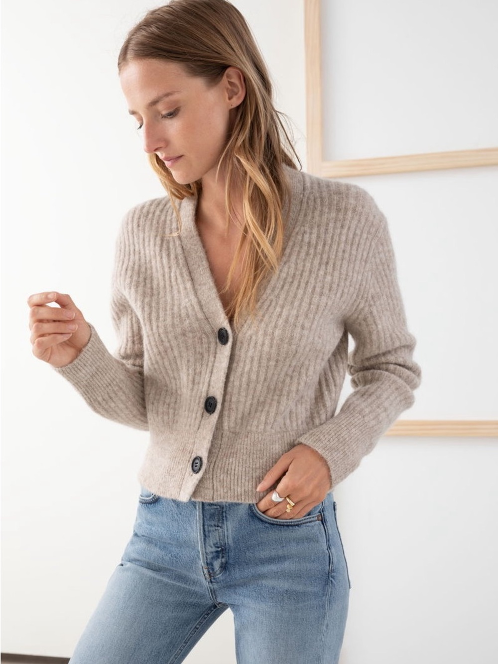 & Other Stories Wool Blend Cardigan